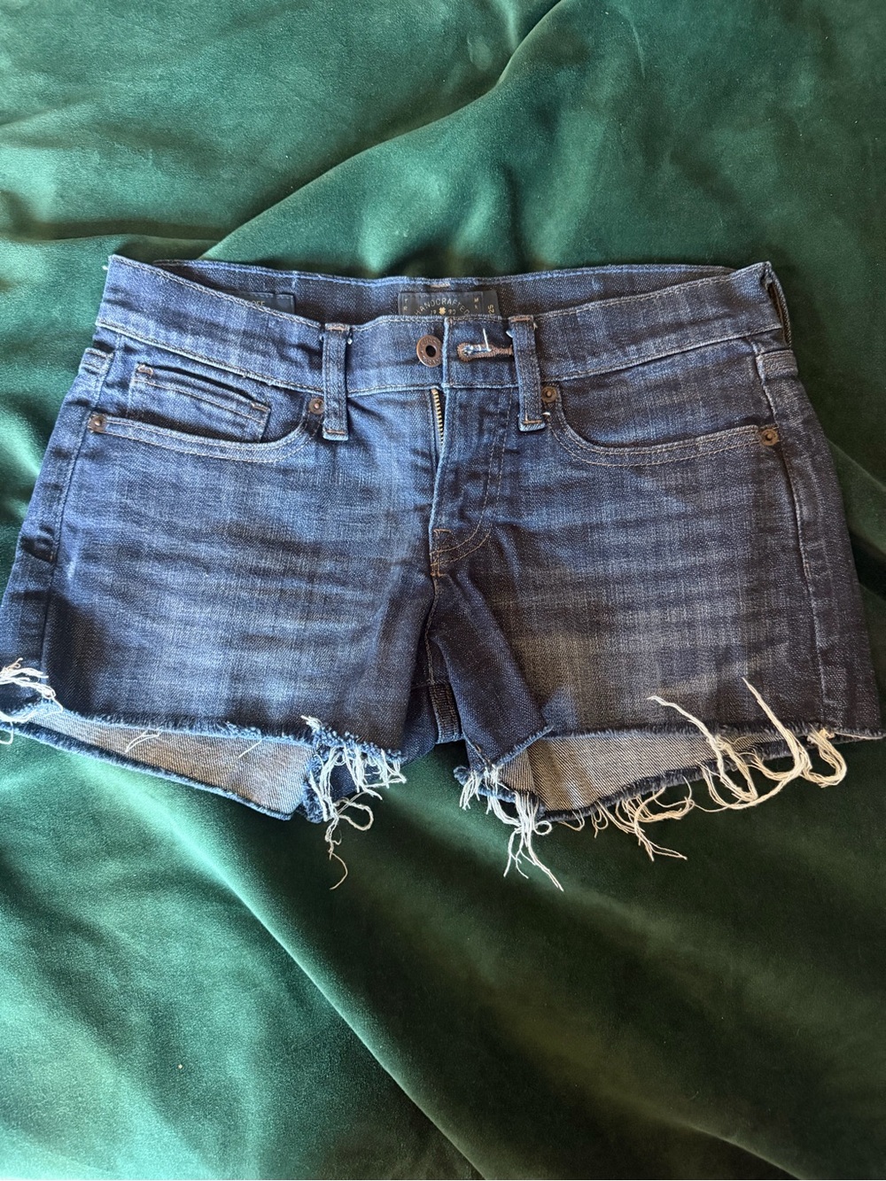 Lucky Brand Dark Blue Frayed Denim Cutoff Shorts